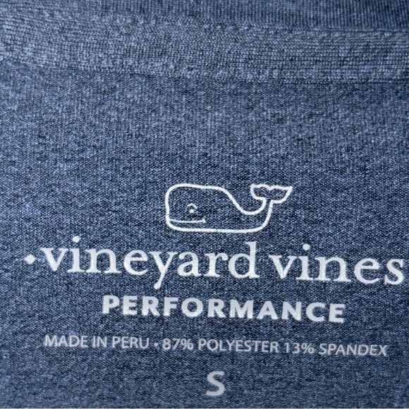 Vineyard Vines Jersey 1/4 Zip Hybrid Tech Performance Pullover Jacket Blue Sz S - Picture 5 of 7